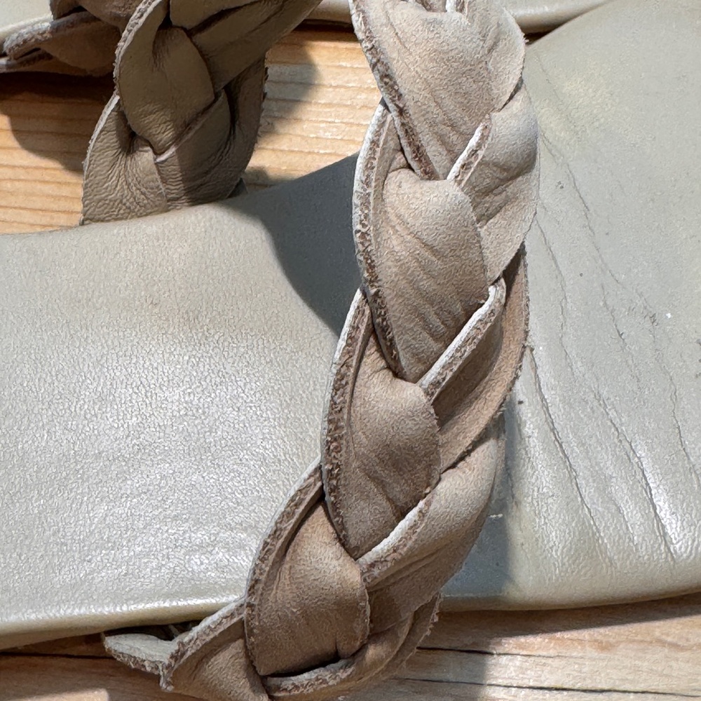 Jenni Kayne Braided Leather Strap Sandals Tan Women 41 10 EUC - Picture 6 of 14